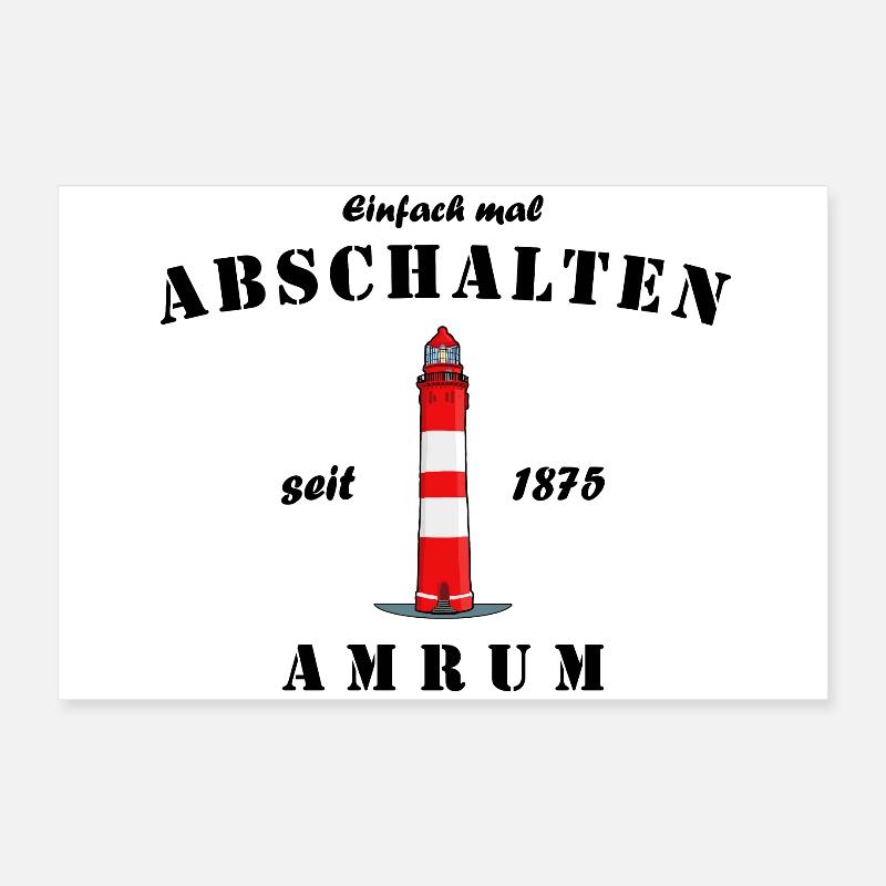 Phare sur Amrum, il suffit de s’éteindre Poster 60 x 40 cm