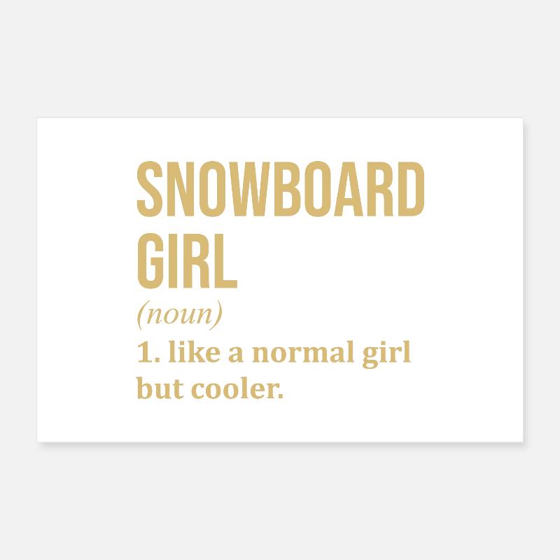 Snowboard Poster 60x40 cm