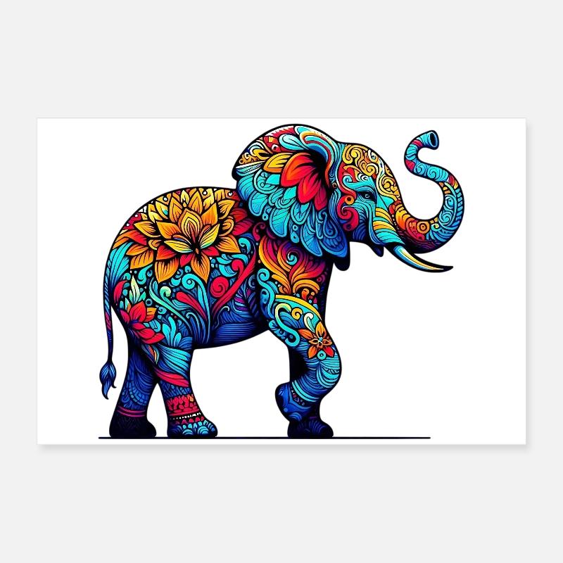 Éléphant Poster 60 x 40 cm