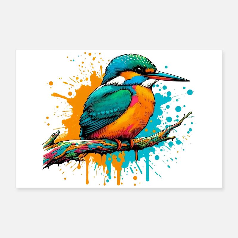 Kingfisher Poster 24" x 16" (60x40 cm)