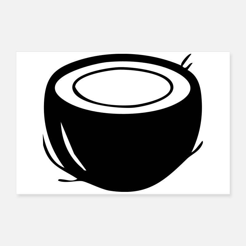 Kokosnuss-Silhouette – Tropical Paradise Design Poster 60x40 cm