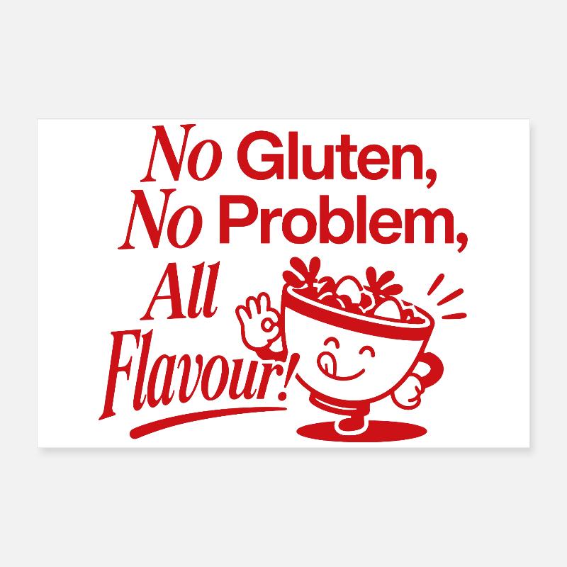 Pas de gluten, pas de problème, farine bizarre Poster 60 x 40 cm