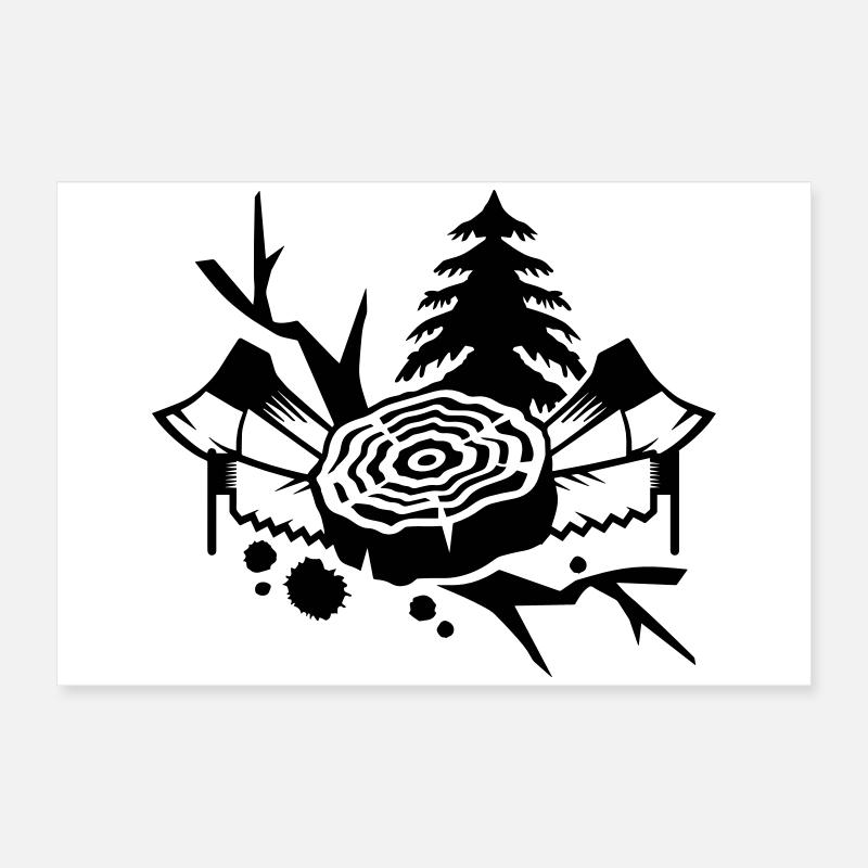 Outils pour les bûcherons Poster 60 x 40 cm