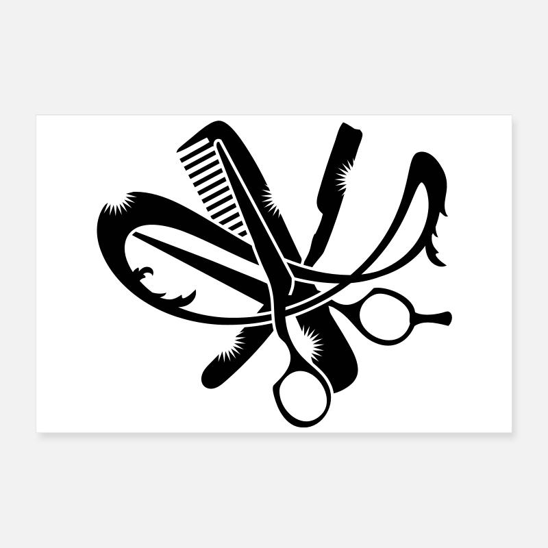 Ein Friseur Logo Poster 60x40 cm