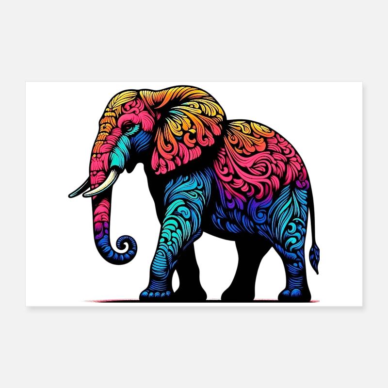 Éléphant Poster 60 x 40 cm