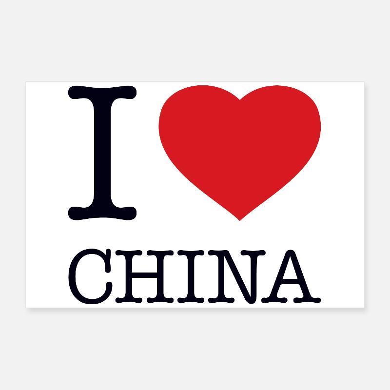 J’ADORE LA CHINE Poster 60 x 40 cm