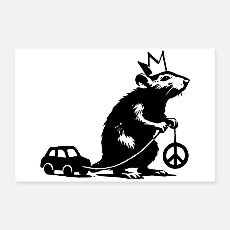 Rat royal avec jouet Poster 60 x 40 cm