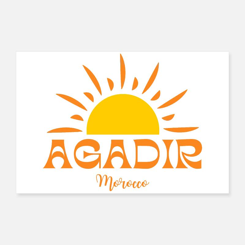 Agadir Morocco Sun Poster 60 x 40 cm