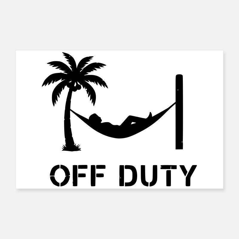 Hängematte Off Duty Feierabend Poster 60x40 cm