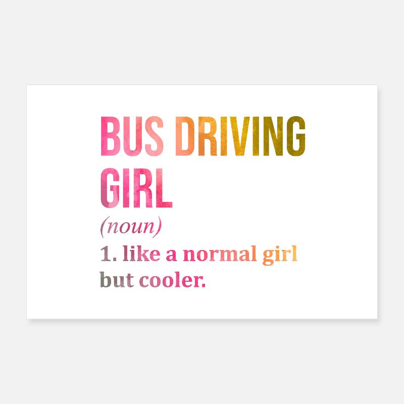 chauffeur de bus Poster 60 x 40 cm