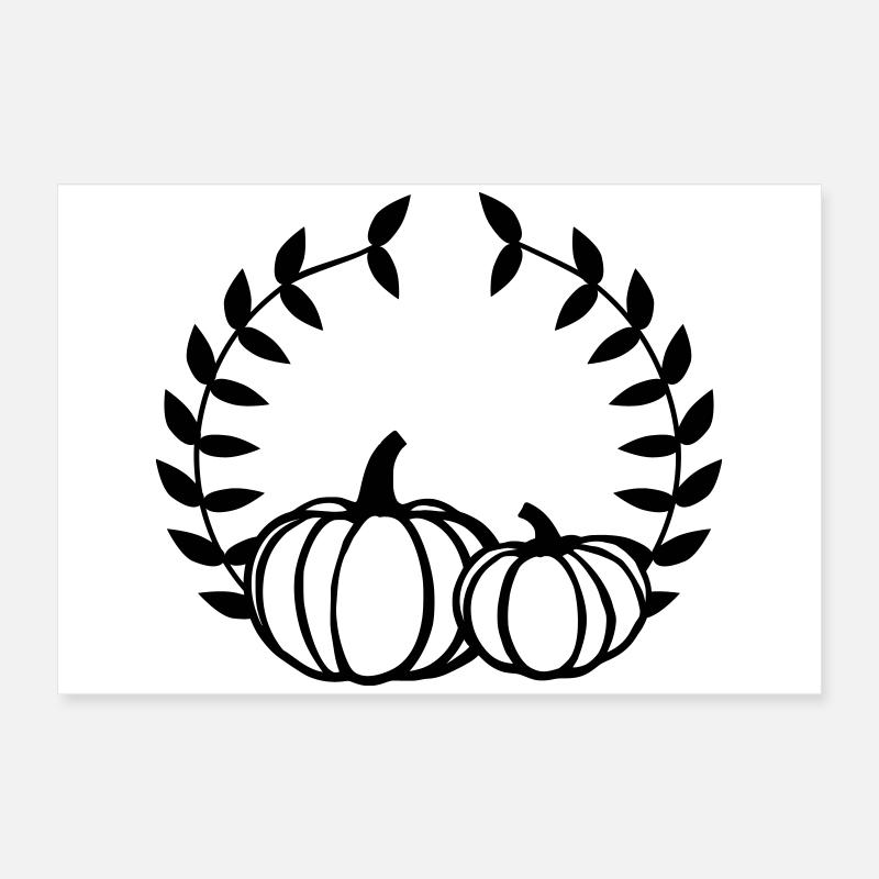 Couronne de citrouille Poster 60 x 40 cm