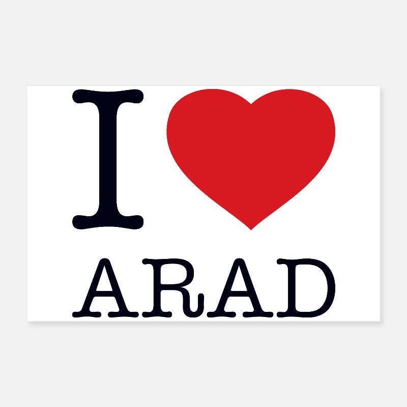 I love Arad Poster 60x40 cm