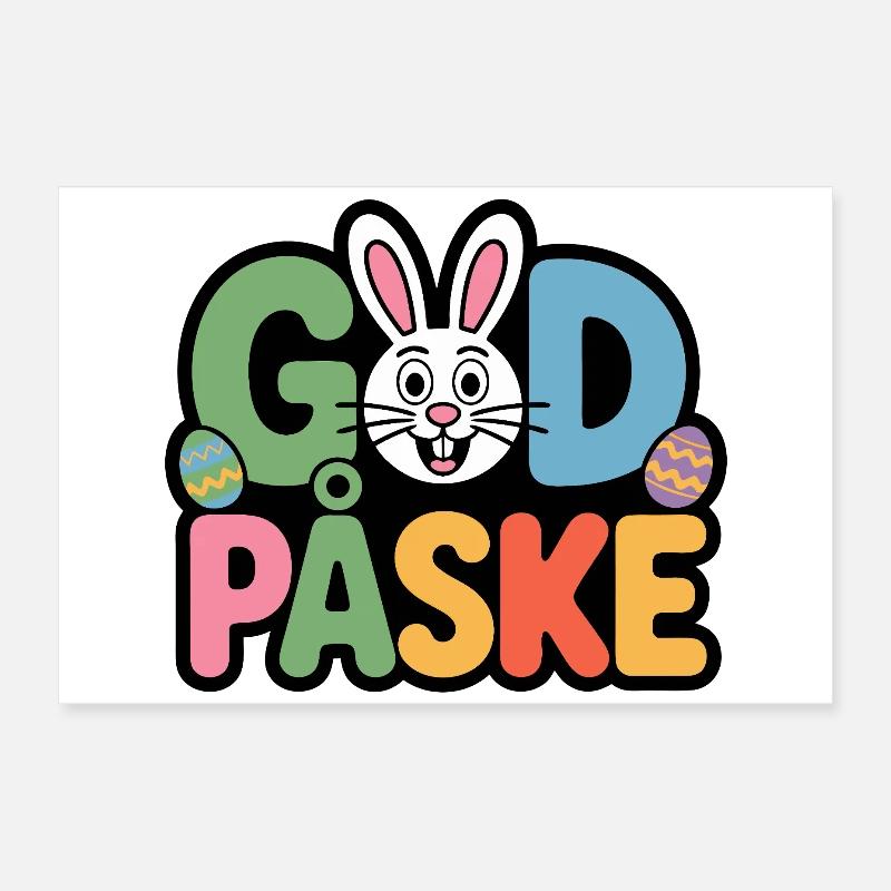 Lapin de Pâques mignon Poster 60 x 40 cm