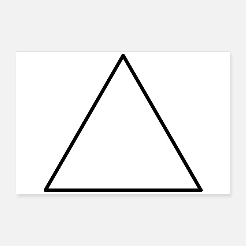 Triangle symbolique équilatéral Poster 60 x 40 cm