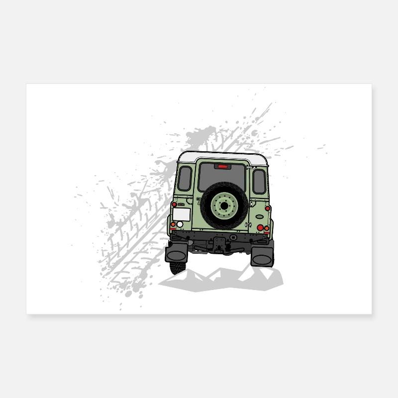 Defender Splash hinten Poster 60x40 cm