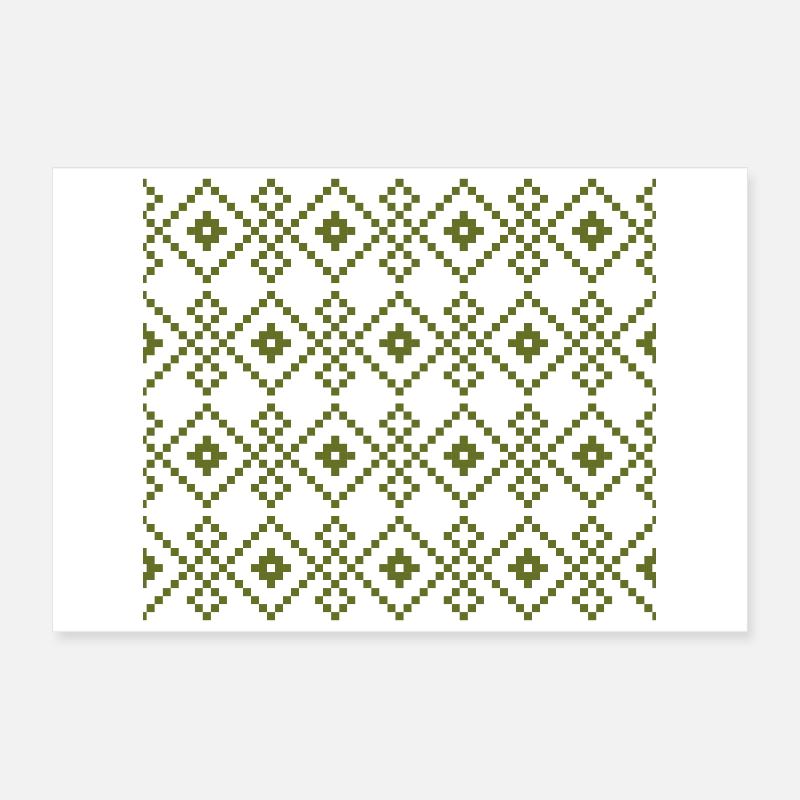 Pull uni de Noël (vert) Poster 60 x 40 cm