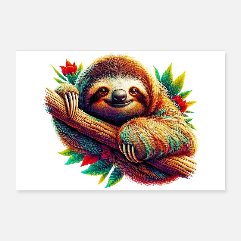 Faultier Poster 60x40 cm