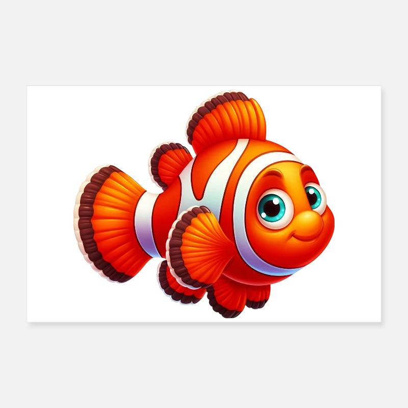 Poisson-clown Poster 60 x 40 cm