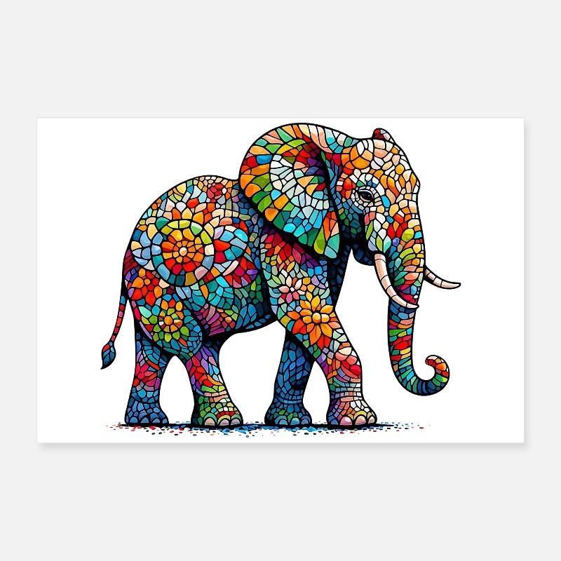 Éléphant Poster 60 x 40 cm
