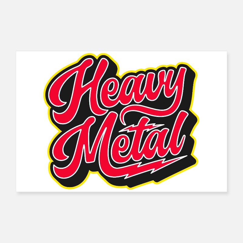 Heavy Metal Bold 3D Script Poster 60 x 40 cm