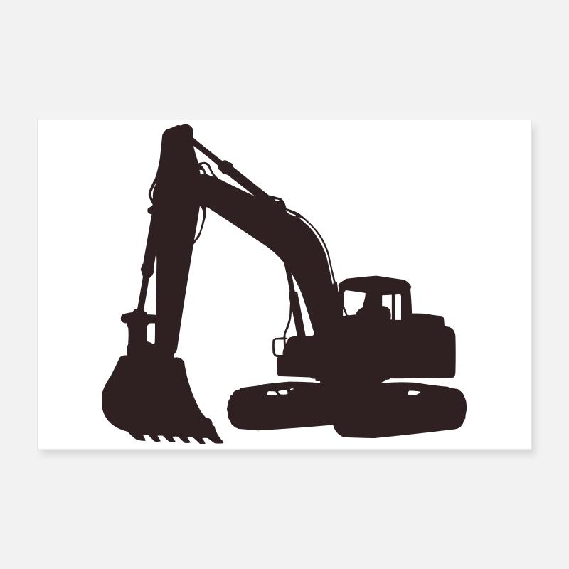 Excavatrice Poster 60 x 40 cm