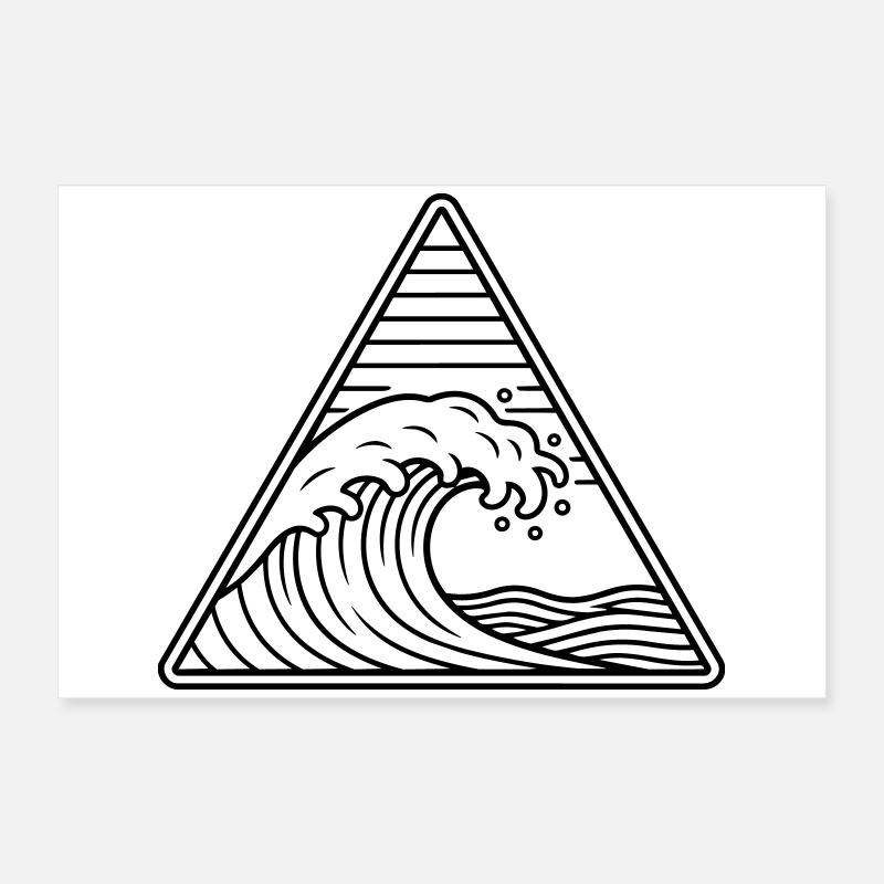 Vague de mer Poster 60 x 40 cm