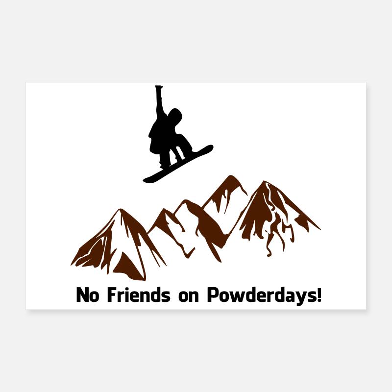Amis de no sur Powderdays Poster 60 x 40 cm