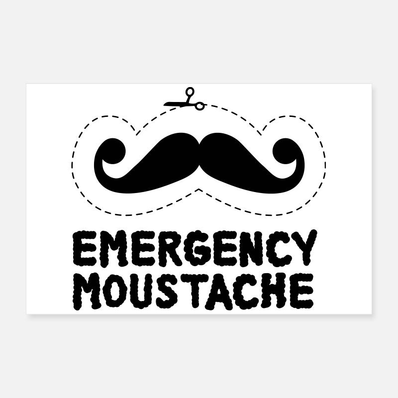 moustache Poster 24" x 16" (60x40 cm)