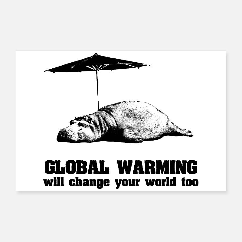 Global Warming / Climate Change / Global Warming - Poster 24" x 16" (60x40 cm) - white