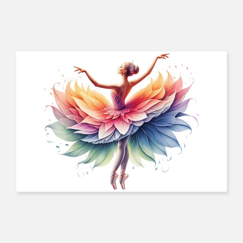 Danseuse de ballet avec tutu Poster 60 x 40 cm