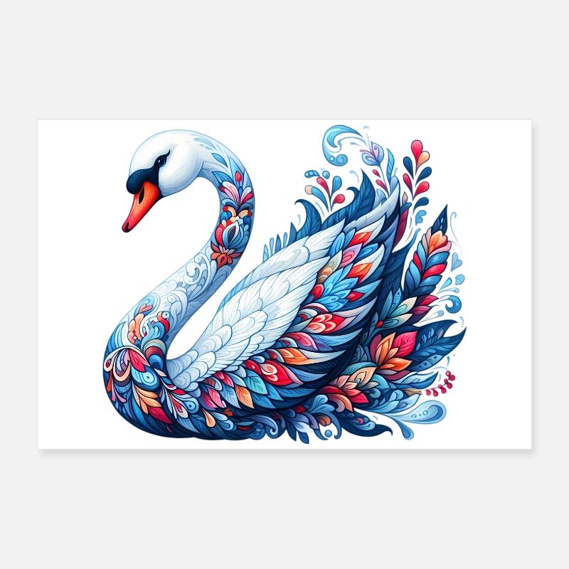 Schwan Poster 60x40 cm