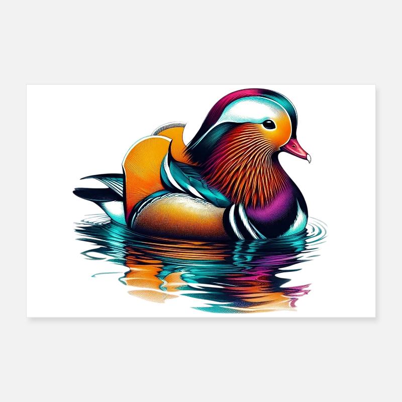 Mandarin duck Poster 24" x 16" (60x40 cm)