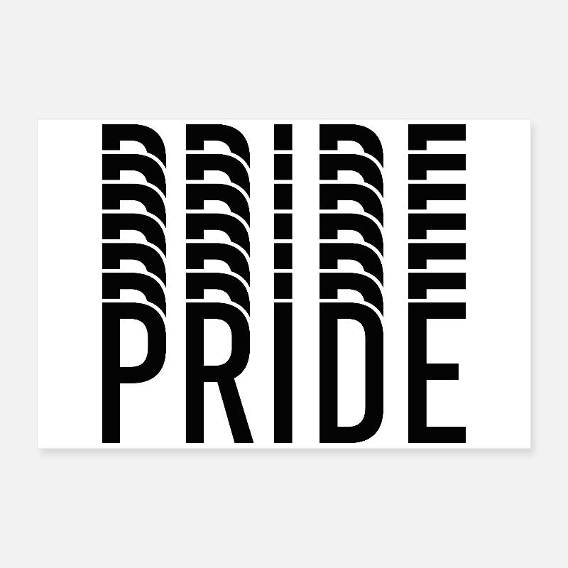Pride-Typografie-Kontrastmuster Poster 60x40 cm