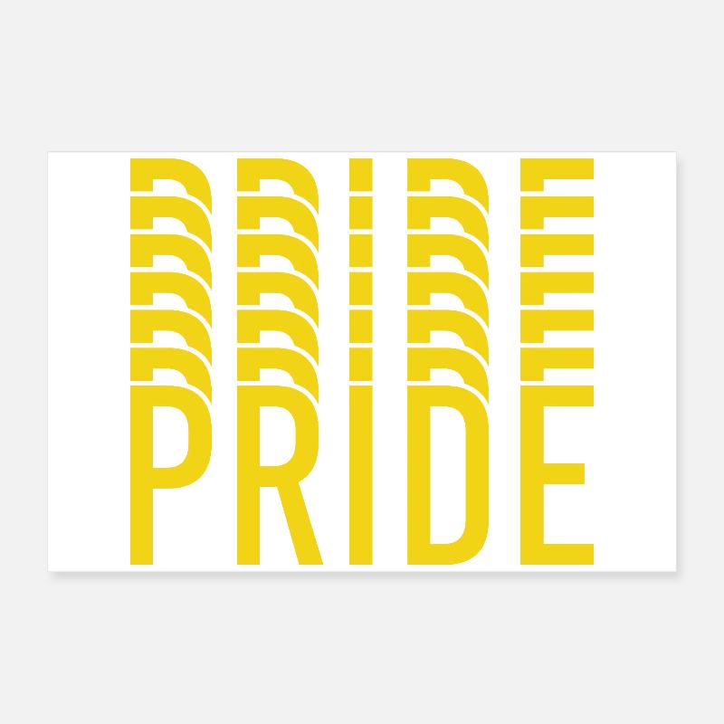 Pride Yellow Text Muster Poster 60x40 cm