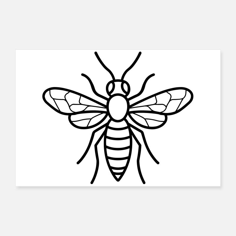 guêpe Poster 60 x 40 cm