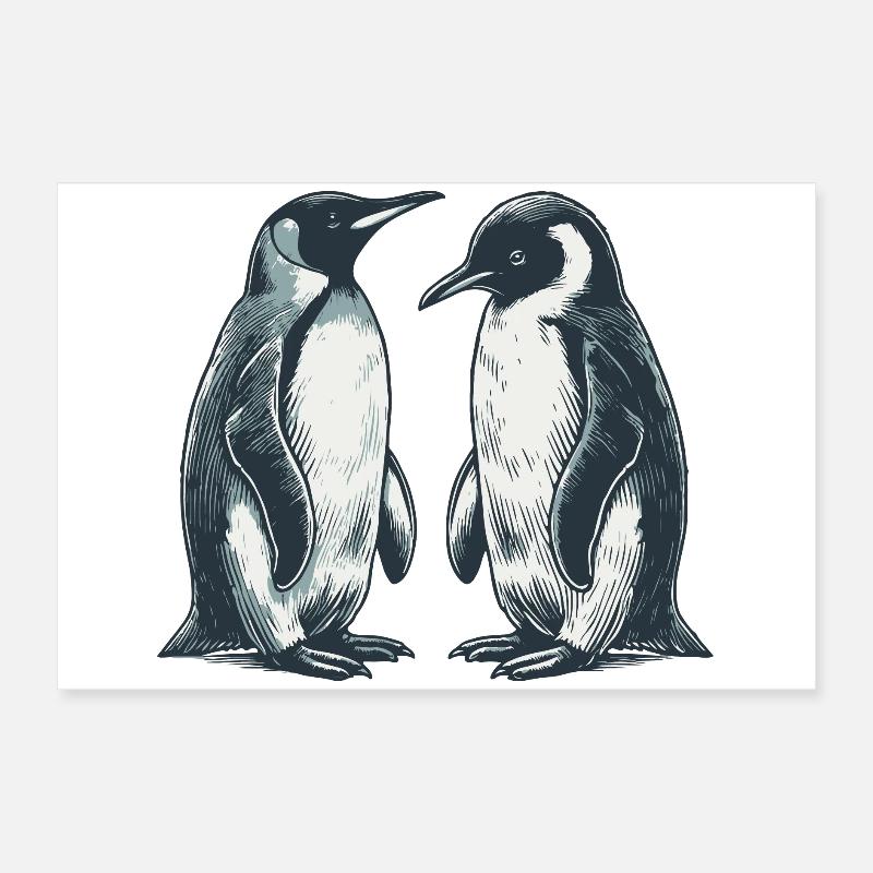 Pingouins Poster 60 x 40 cm