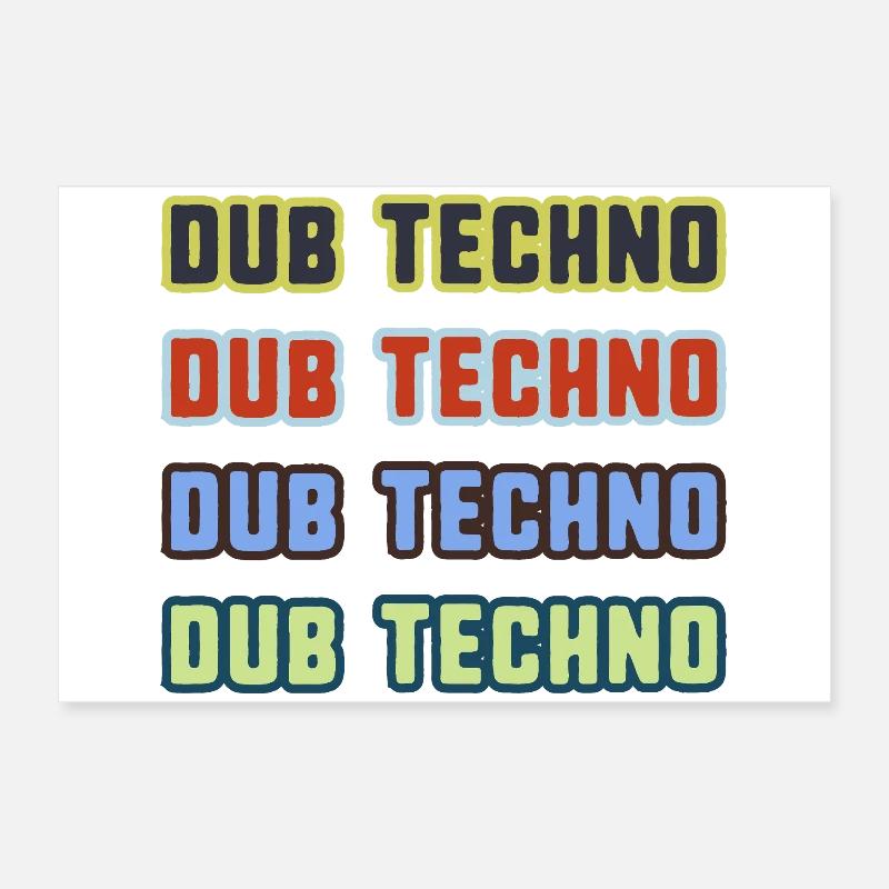 Dub Techno Kaleidoskop Poster 60x40 cm