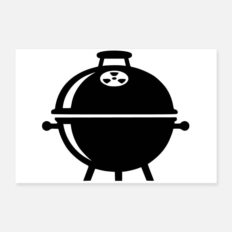 Kettle Grill Charcoal Grill Master BBQ Crew Poster 24" x 16" (60x40 cm)