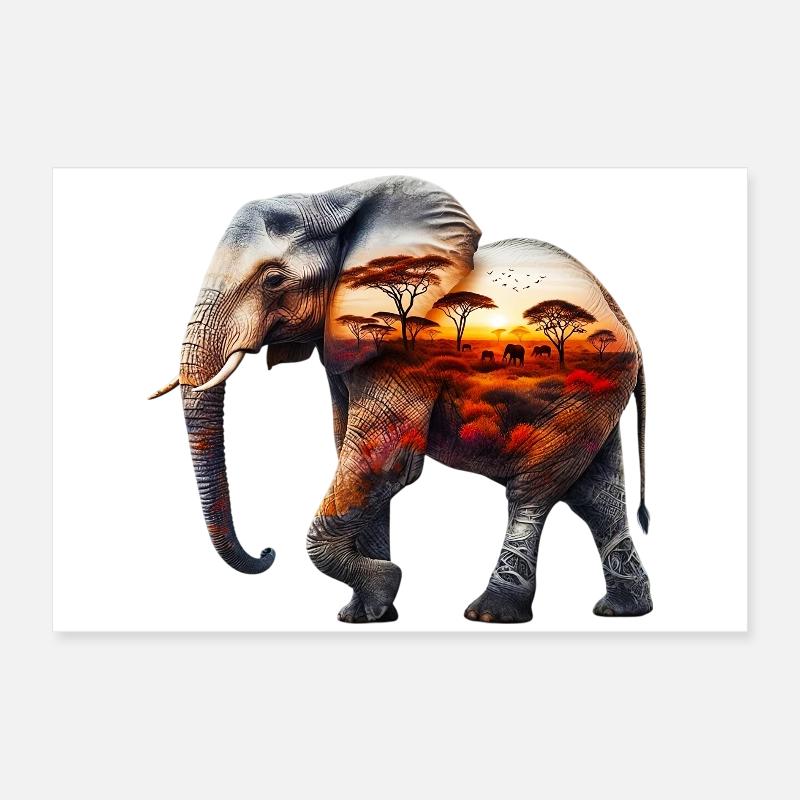 Elefant Poster 60x40 cm