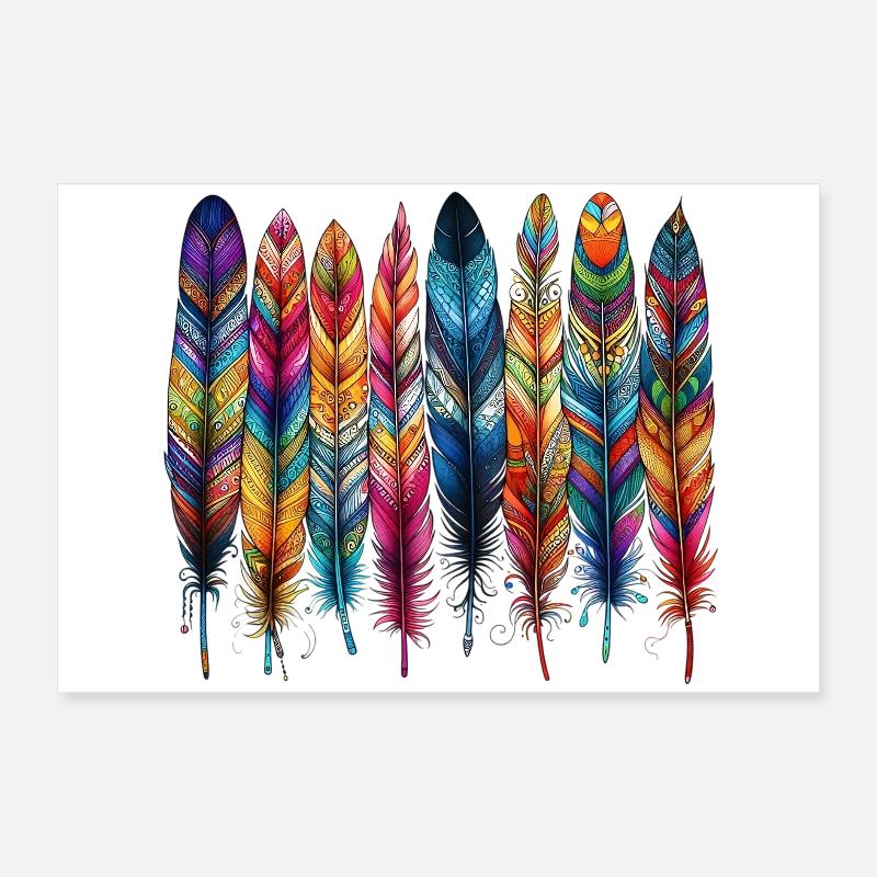 Feathers Poster 24" x 16" (60x40 cm)