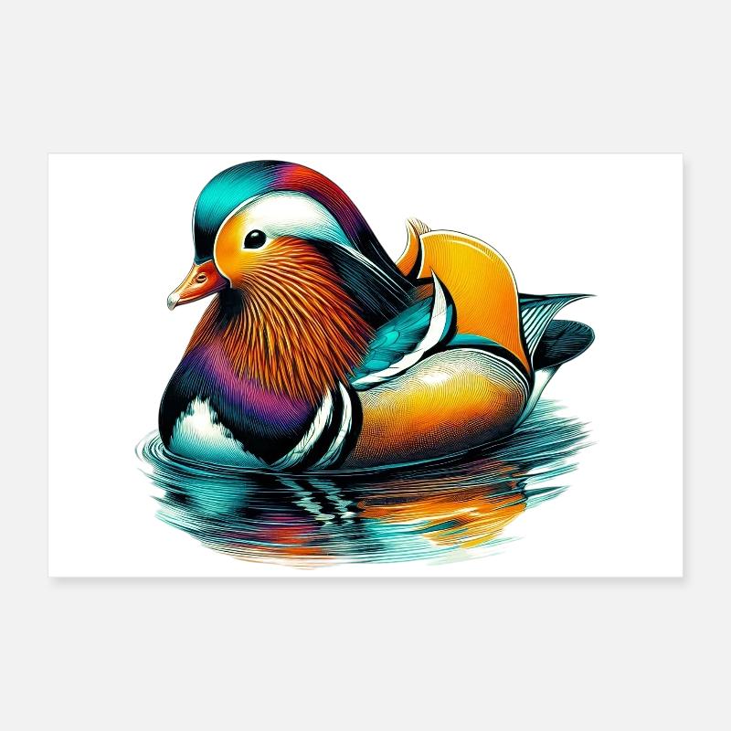 Mandarin duck Poster 24" x 16" (60x40 cm)