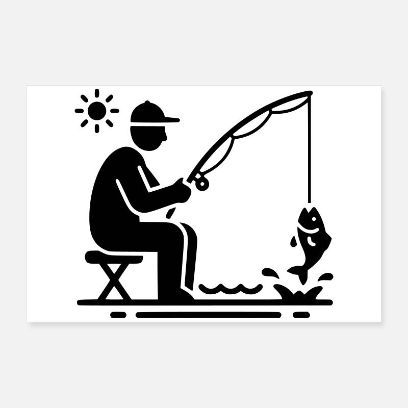 Pêche et pêche | Petri Heil Hobby Logo Poster 60 x 40 cm