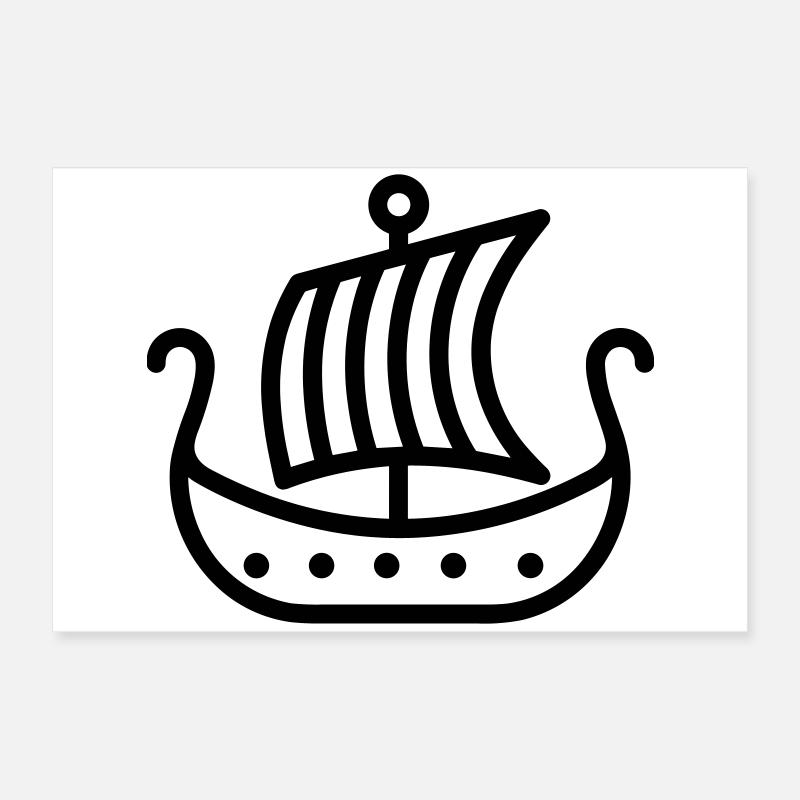 Bateau Viking Poster 60 x 40 cm