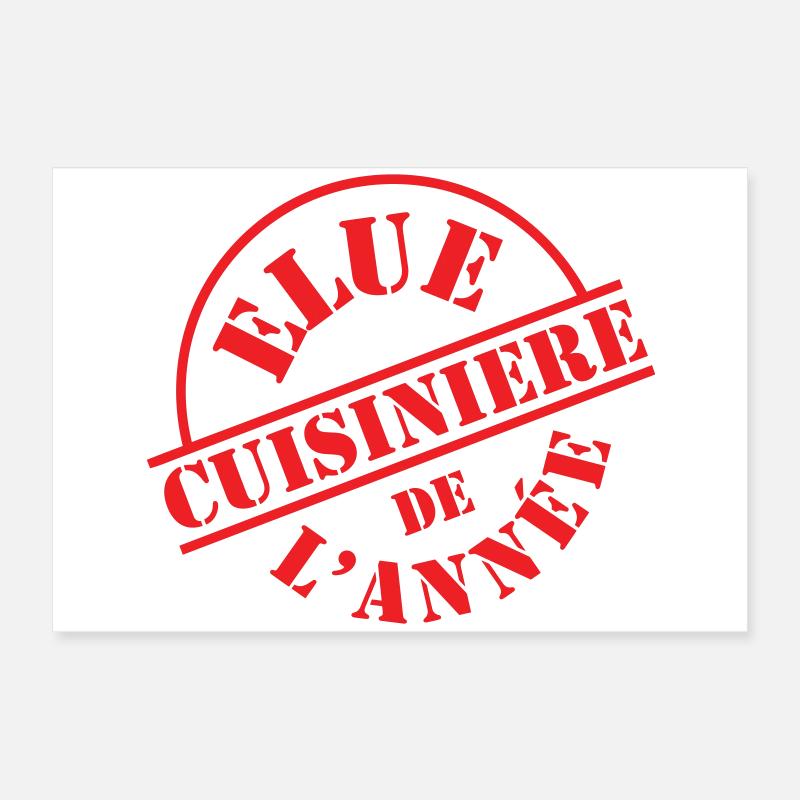 Élue cuisinière de l’année Poster 60 x 40 cm
