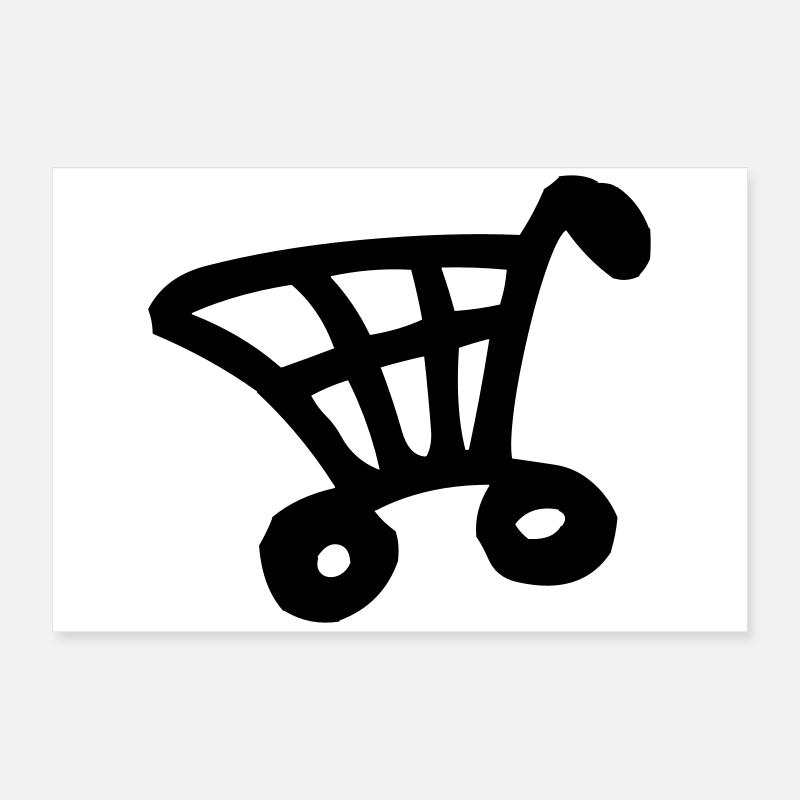 Panier - Poster 60 x 40 cm - blanc