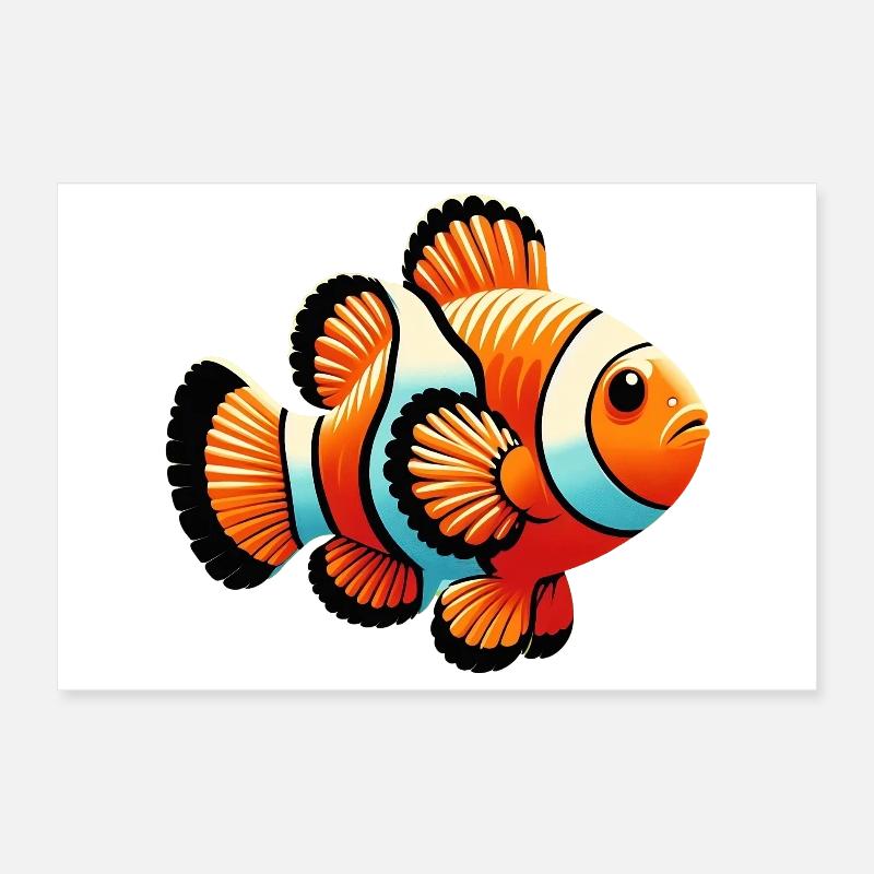 Poisson-clown Poster 60 x 40 cm