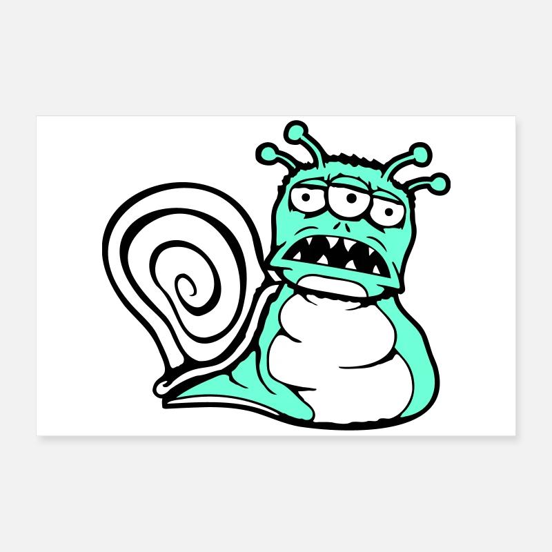 escargot extraterrestre monstre Halloween extraterrestre Poster 60 x 40 cm