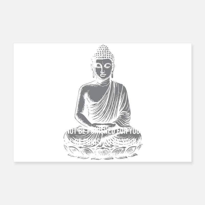 Buddha Calm Zitat-Tee Poster 60x40 cm