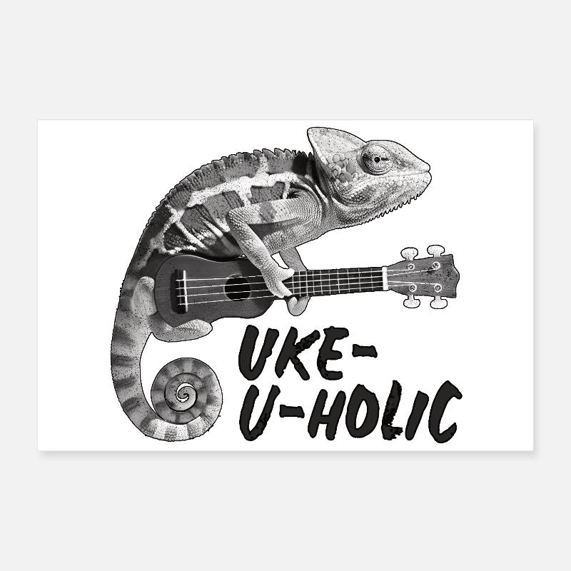 Chamäleon Uke-u-holic Poster 60x40 cm
