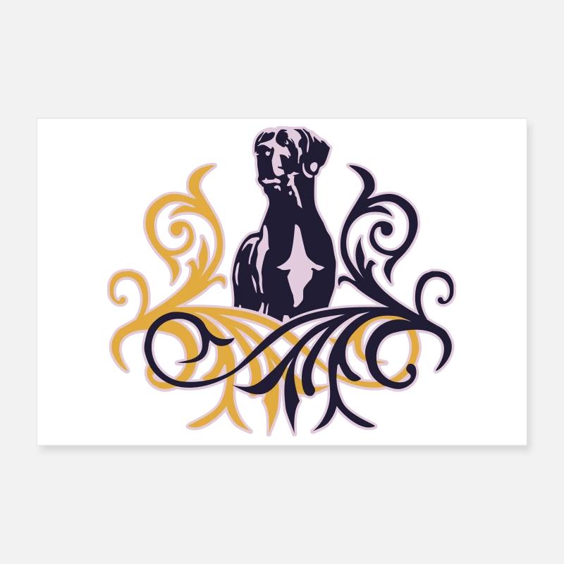 bulldog deco 3 colors Poster 24" x 16" (60x40 cm)